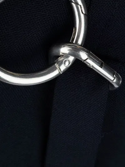 Prada Waist Belted Knee-length Skirt With Metal Hardware In Black