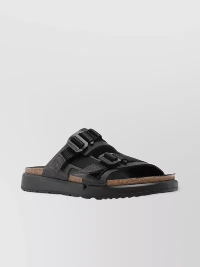 Birkenstock Heeled Sandals With Flat Sole And Open Toe In Black