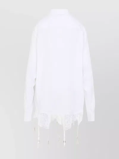 Balenciaga Camicia Oversize In Lyocell Bianco  Donna