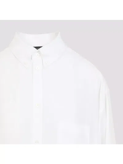 Balenciaga Camicia Oversize In Lyocell Bianco  Donna