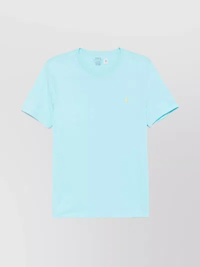 Polo Ralph Lauren Crewneck Fitted T-shirt Short Sleeves In Blue