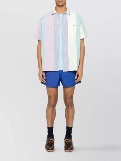 Polo Ralph Lauren Crewneck Fitted T-shirt Short Sleeves In Blue