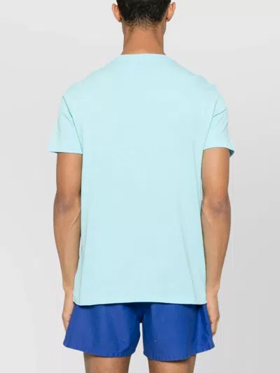 Polo Ralph Lauren Crewneck Fitted T-shirt Short Sleeves In Blue