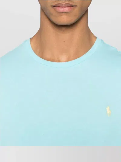Polo Ralph Lauren Crewneck Fitted T-shirt Short Sleeves In Blue