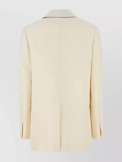 Fendi Giacca In Misto Lana Avorio Donna