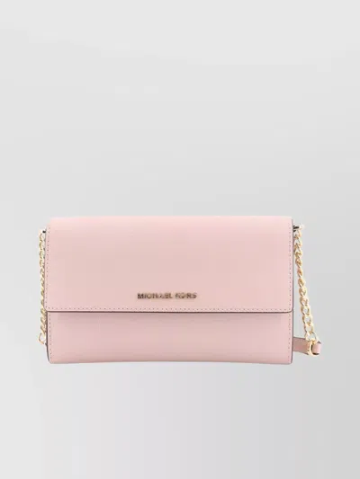 Michael Kors Monogrammed Leather Shoulder Bag With Adjustable Strap