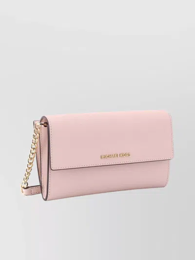 Michael Kors Monogrammed Leather Shoulder Bag With Adjustable Strap