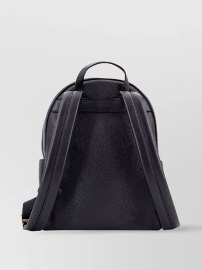 Michael Kors Bex Leather Backpack With Frontal Logo Patch