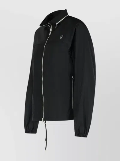 Burberry Cotton Blend Jacket Drawstring Hem