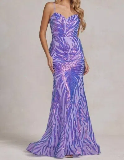 Nox Anabel Finley Gown: Long Formal Sequin Gown In Lilac