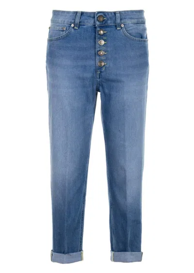 Dondup High-waisted Denim Jeans With Jewel Detailing In Blue