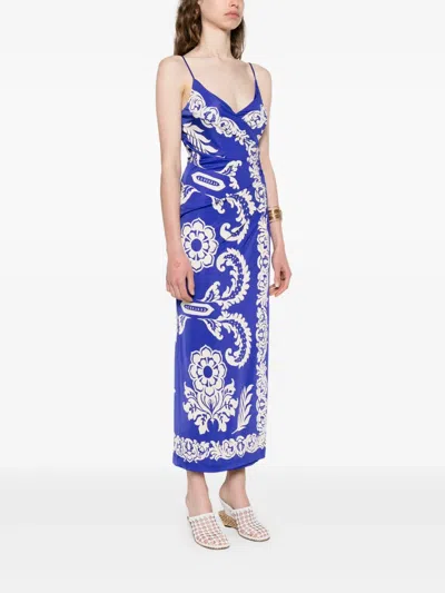 Etro Paisley-print Long Dress In Multi