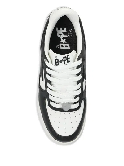 A Bathing Ape Star Patch Low-top Sneakers In Animal Print