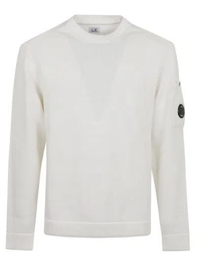C.p. Company Long-sleeve Crewneck Shirt With Zippered Pocket And Ribbed Details