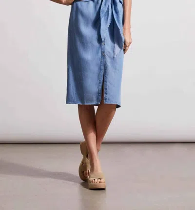 TRIBAL SHIRT DRESS IN TIDE BLUE 