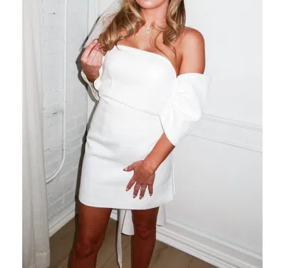 Keepsake Vivienne Off-shoulder Mini Dress In White