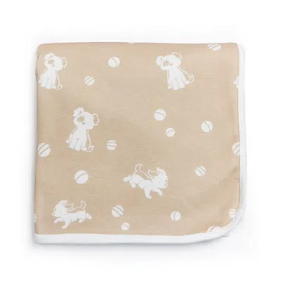 Bunnies By The Bay "skipit's Organic Blanket" For Baby Boys In Tan/ivory