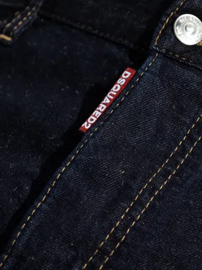 Dsquared2 Straight-leg Cotton Denim Jeans With Logo Detail In Animal Print