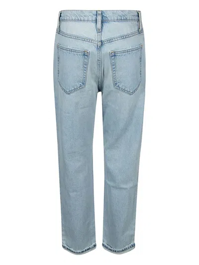 Frame The Vertical High Waist Ankle Relaxed Straight Leg Jeans In Blue