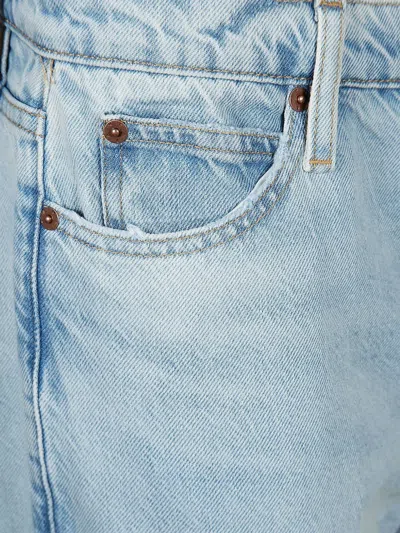 Frame The Vertical High Waist Ankle Relaxed Straight Leg Jeans In Blue