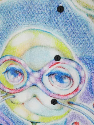 Brain Dead Aspen Eyes Short Sleeve Button Up Shirt In Brown