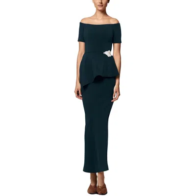 BETSY & ADAM WOMENS EMBELLISHED POLYESTER EVENING DRESS 