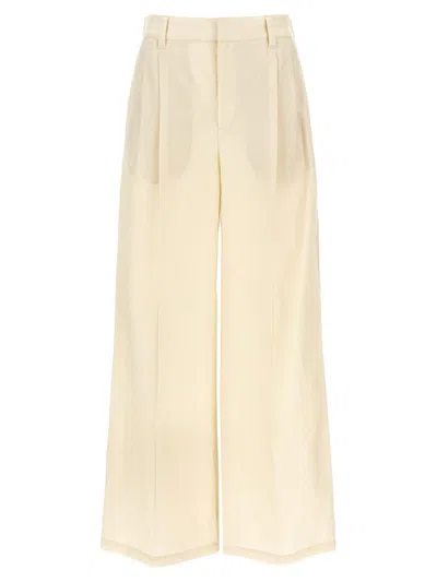 Brunello Cucinelli Trousers Cotton Elastic Waistband In Neutral