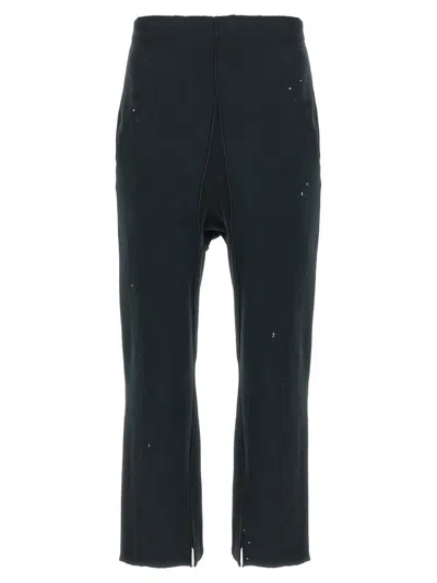 Maison Margiela Distressed Graffiti Joggers Elastic Waistband In Blue