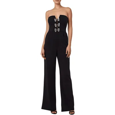 BETSY & ADAM WOMENS EMBELLISHED POLYESTER JUMPSUIT 