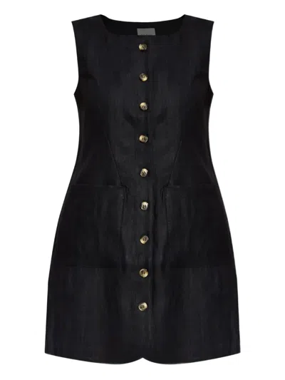 Posse Emma Linen Vest In Black