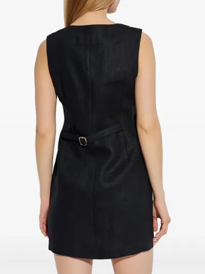 Posse Emma Linen Vest In Black