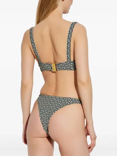 Balmain Patterned Two Piece Swimsuit
