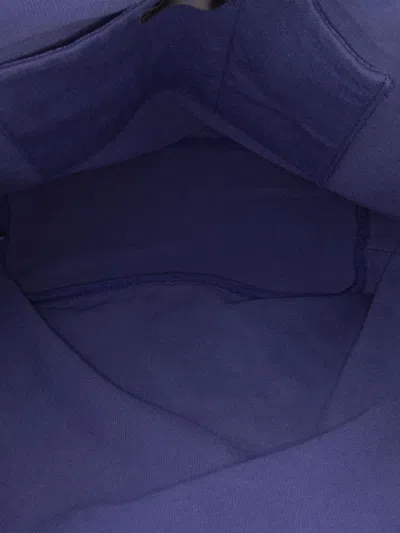 Pre-owned Chanel 2010-2025 Cc Terry Cloth Beach Tote Bag In Blue