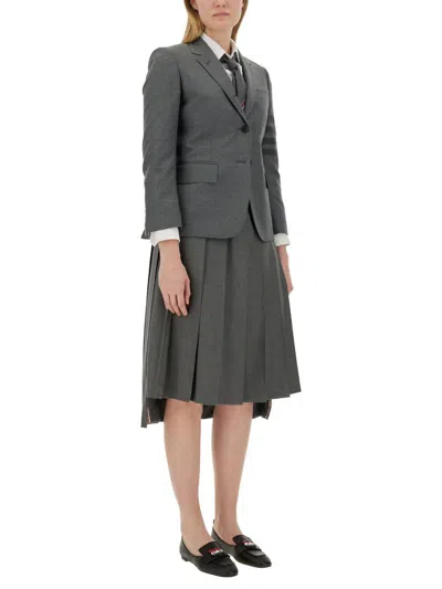 Thom Browne Tailored Grey Jacket With Notched Lapels