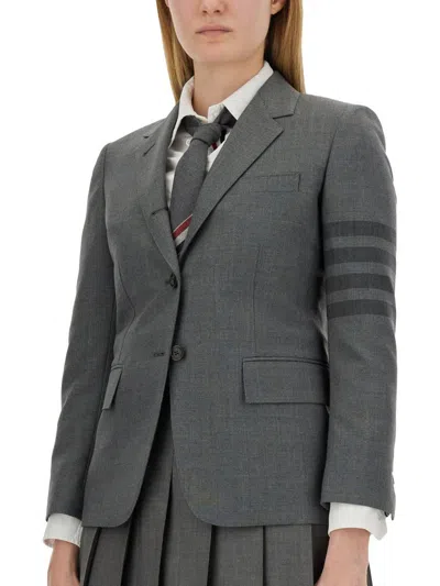 Thom Browne Tailored Grey Jacket With Notched Lapels