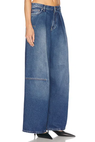 Jean Paul Gaultier Denim Jean With Foam Detail On The Back In Blue