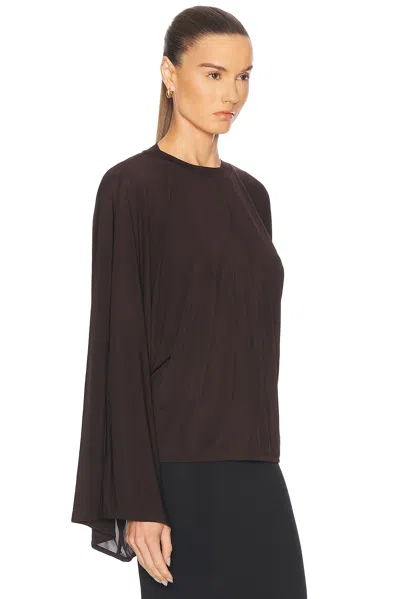 House Of Dagmar Jersey Kimono Top In Chocolate Brown