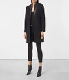 Allsaints Leni Coat In Ink Blue