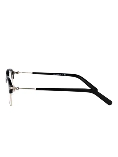 Montblanc Mb0409o-001silver-black-transparent