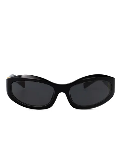 Miu Miu Glimpse D-frame Acetate Sunglasses In Black