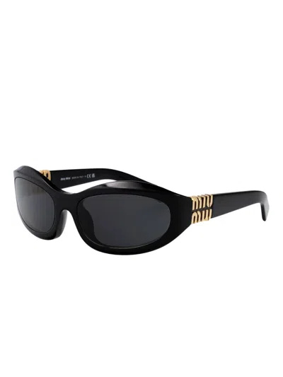 Miu Miu Glimpse D-frame Acetate Sunglasses In Black