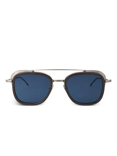 Thom Browne Square-frame Sunglasses In Brown