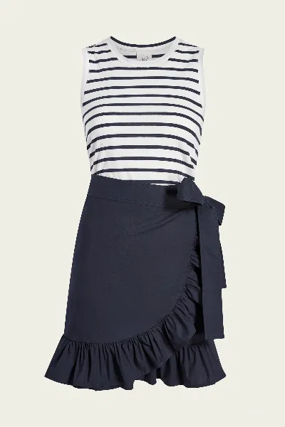 Cinq À Sept Mahlia Stripe Ruffle Minidress