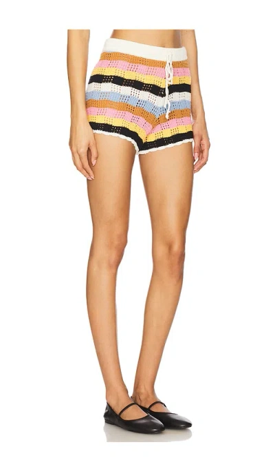 L*space Lspace Lost Tides Stripe Cotton Cover-up Shorts In Multi