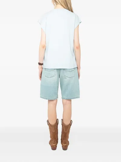 Zadig & Voltaire Womens Cloud Cloe Rhinestone-print Short-sleeve Cotton T-shirt Xs