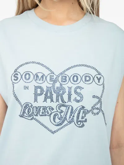 Zadig & Voltaire Womens Cloud Cloe Rhinestone-print Short-sleeve Cotton T-shirt Xs