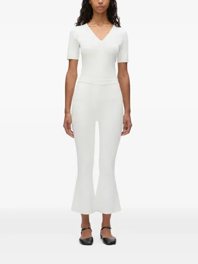 3.1 Phillip Lim Compact Cropped Kickflare Pant In Ivory