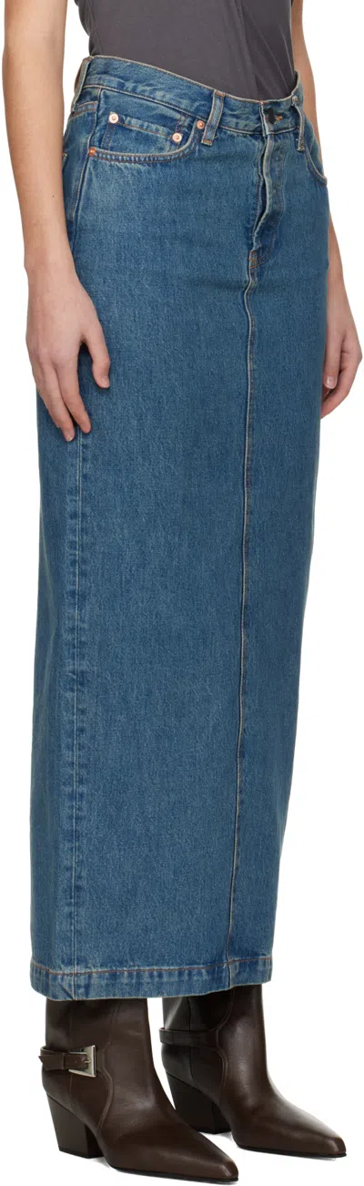Wardrobe.nyc Wardrobe. Nyc Denim Column Skirt Indigo