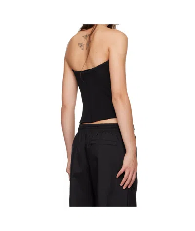 Wardrobe.nyc Black Semi Matte Bustier Tank Top