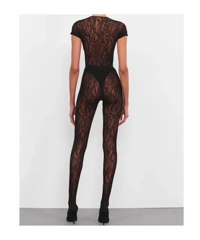 Wardrobe.nyc Wardrobe. Nyc Lace Stirrup Leggings Black In Black